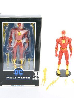 The Flash 7" Action Figure w/Lighting Strap Stand Base Gift Toys